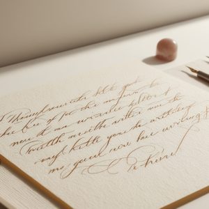 Refined Handwriting and Letter Writing Techniques